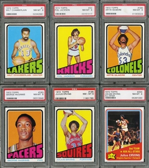 1972 Topps Basketball PSA Graded Complete Set of 264 Cards (45 PSA 9s and 219 PSA 8s) #8 on PSA Registry